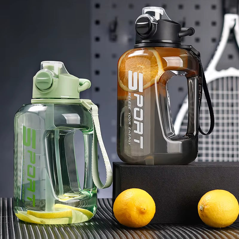 Extra Large Capacity Sports and Fitness Straw Water Bottle