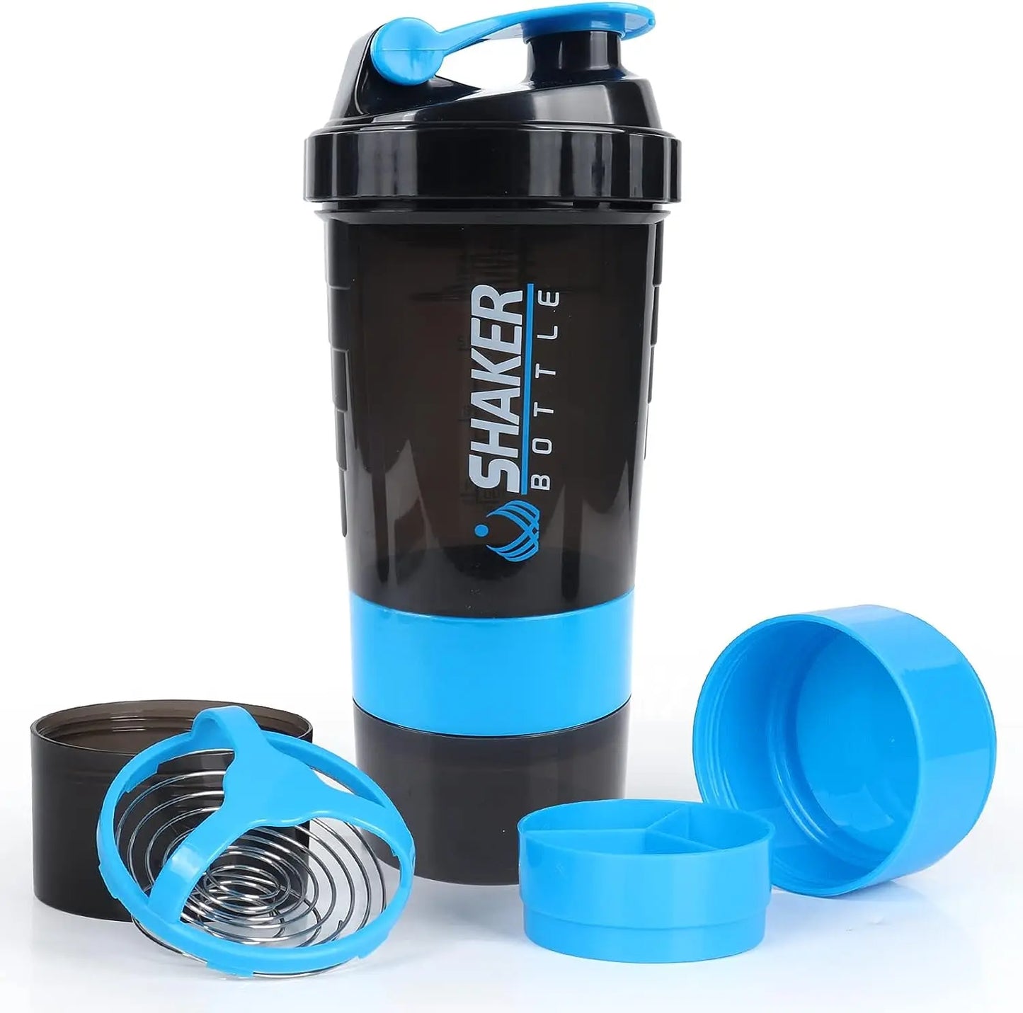 500ML Shaker Cups Portable Protein Powder Shaker Water Bottles Outdoor Sports Milkshake Kettle Gym Fitness Mixing Shake Cup