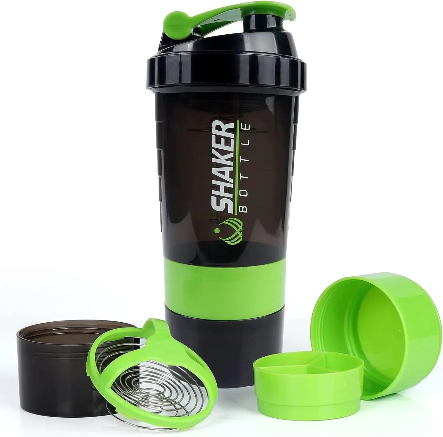 500ML Shaker Cups Portable Protein Powder Shaker Water Bottles Outdoor Sports Milkshake Kettle Gym Fitness Mixing Shake Cup