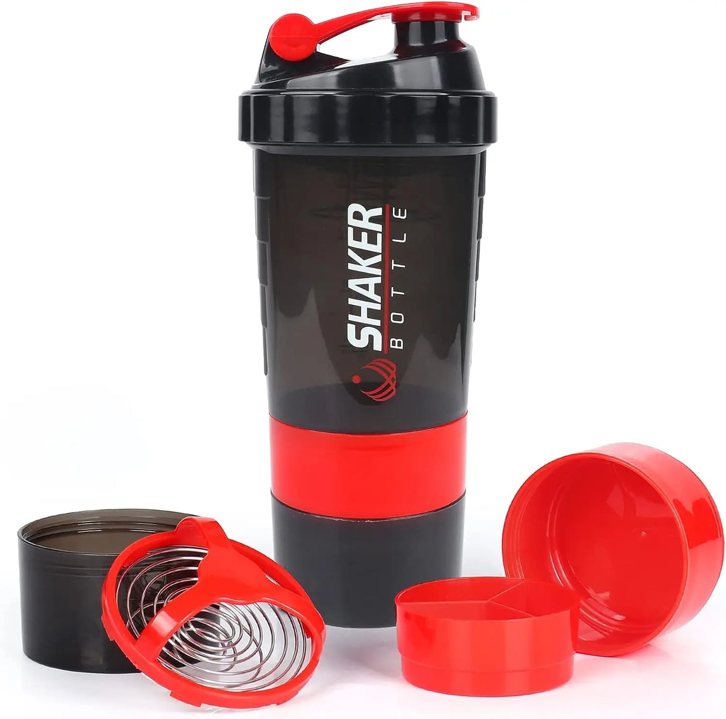 500ML Shaker Cups Portable Protein Powder Shaker Water Bottles Outdoor Sports Milkshake Kettle Gym Fitness Mixing Shake Cup