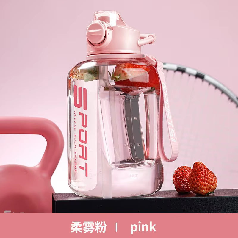 Extra Large Capacity Sports and Fitness Straw Water Bottle