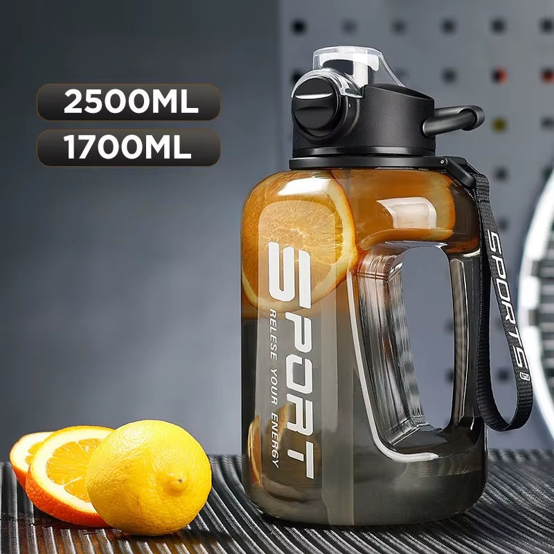 Extra Large Capacity Sports and Fitness Straw Water Bottle