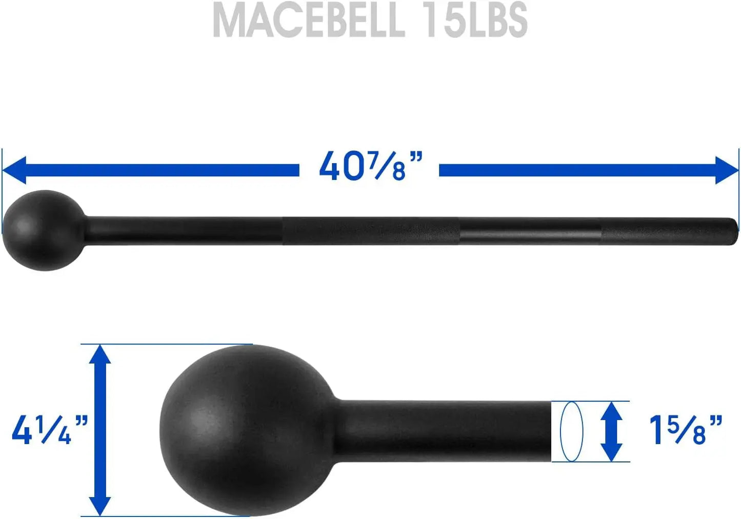 Steel Mace Bell for Comprehensive Strength Training - Suitable for Full Body Workouts, Muscle Development, Shoulder, Grip, and Forearm Exercises - Available in Weights of 5, 7, 10, 15, 20, 25, and 30 LB for Both Men and Women