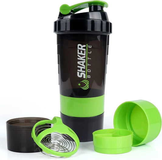 500ML Shaker Cups Portable Protein Powder Shaker Water Bottles Outdoor Sports Milkshake Kettle Gym Fitness Mixing Shake Cup