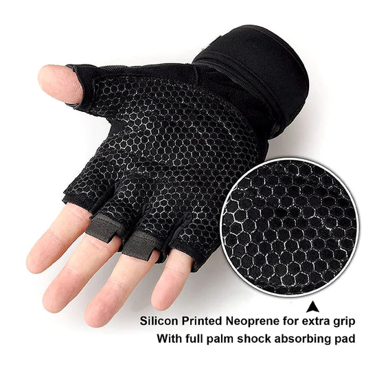 Workout Gloves for Weightlifting and Fitness - Antislip Design with Superior Grip and Palm Protection