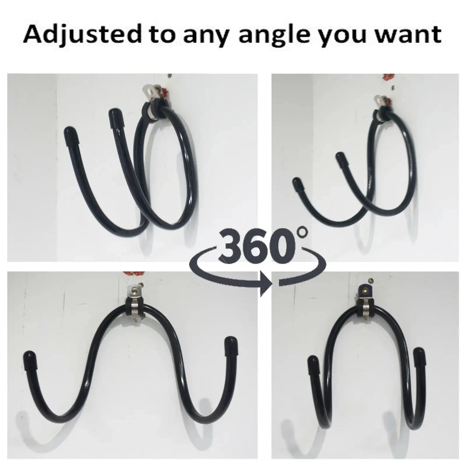 4 Wall Mount Yoga Mat Foam Roller & Towel Rack Holder for Fitness Class Home Gym