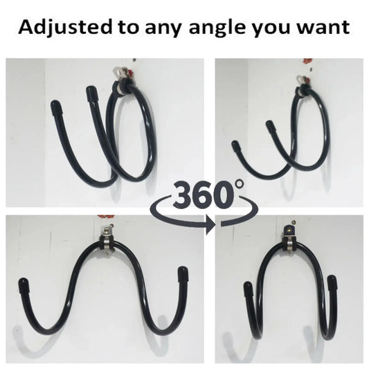 4 Wall Mount Yoga Mat Foam Roller & Towel Rack Holder for Fitness Class Home Gym