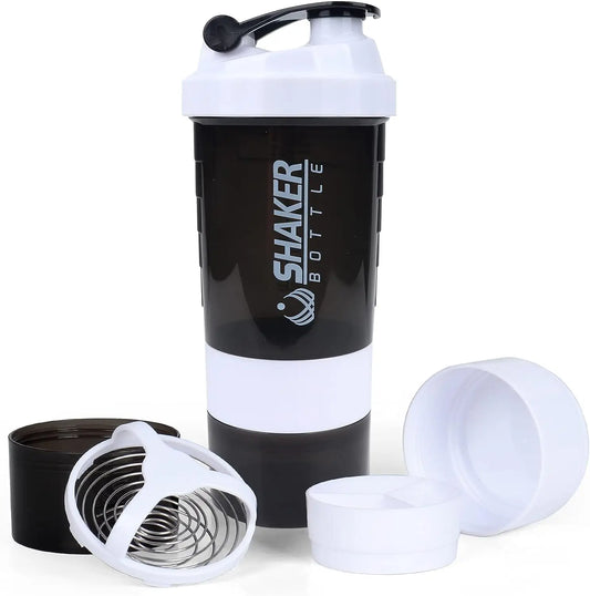 500ML Shaker Cups Portable Protein Powder Shaker Water Bottles Outdoor Sports Milkshake Kettle Gym Fitness Mixing Shake Cup