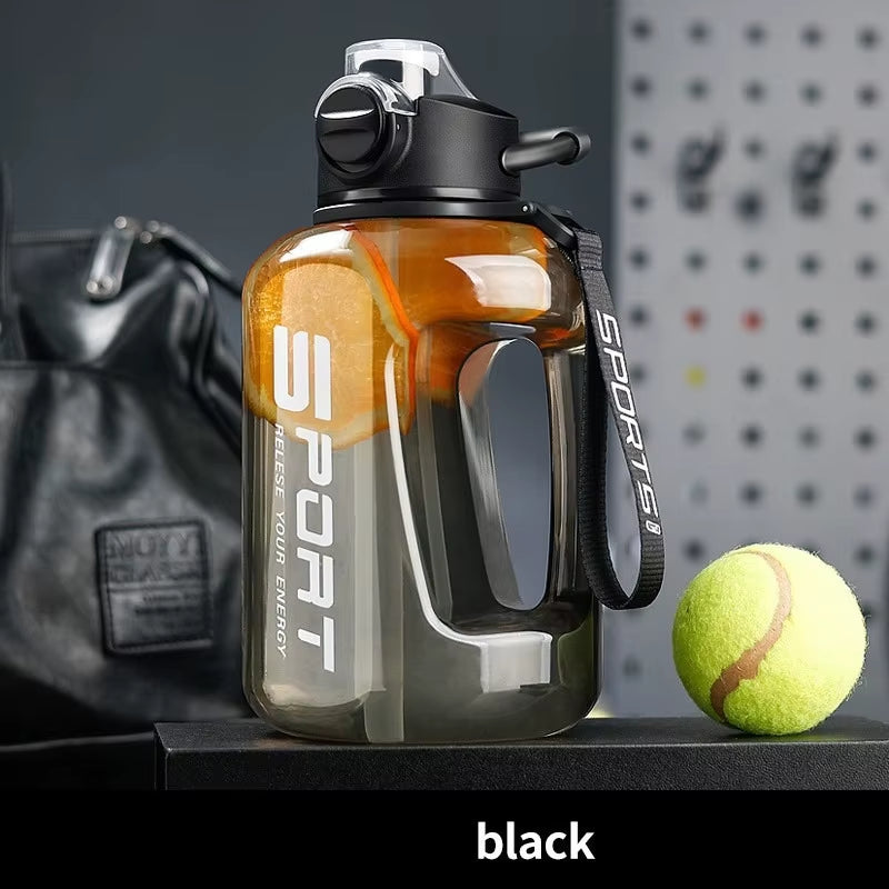 Extra Large Capacity Sports and Fitness Straw Water Bottle