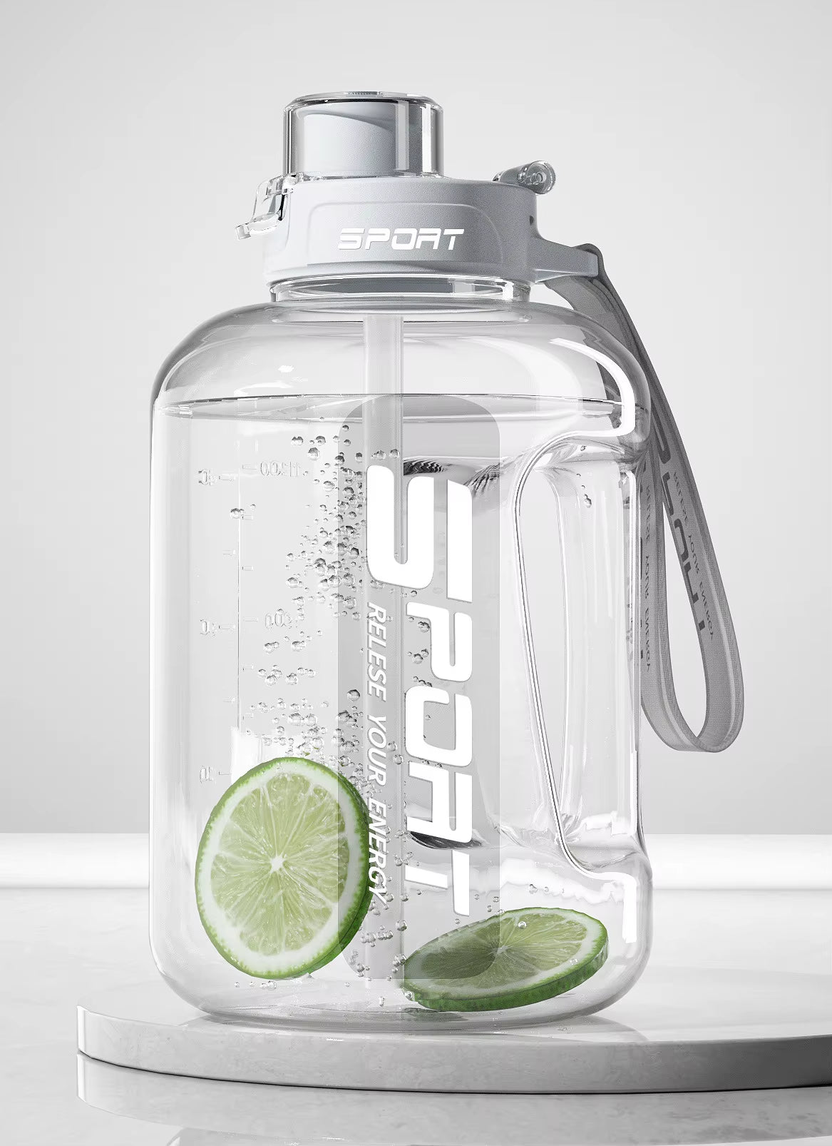 Extra Large Capacity Sports and Fitness Straw Water Bottle