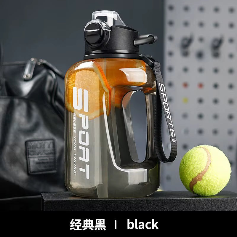 Extra Large Capacity Sports and Fitness Straw Water Bottle