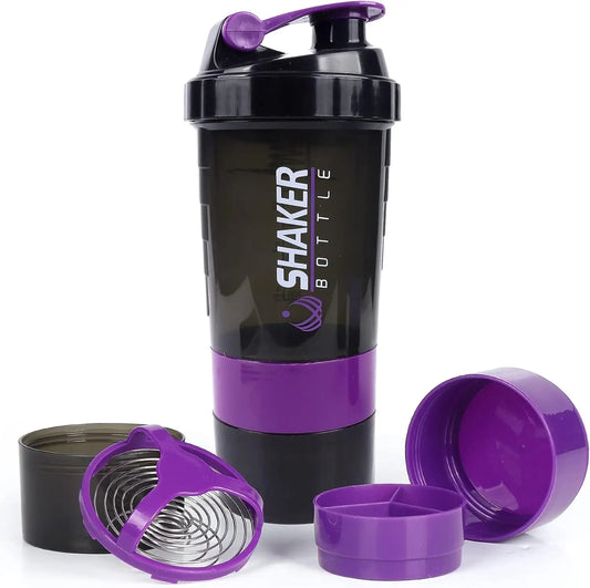 500ML Shaker Cups Portable Protein Powder Shaker Water Bottles Outdoor Sports Milkshake Kettle Gym Fitness Mixing Shake Cup