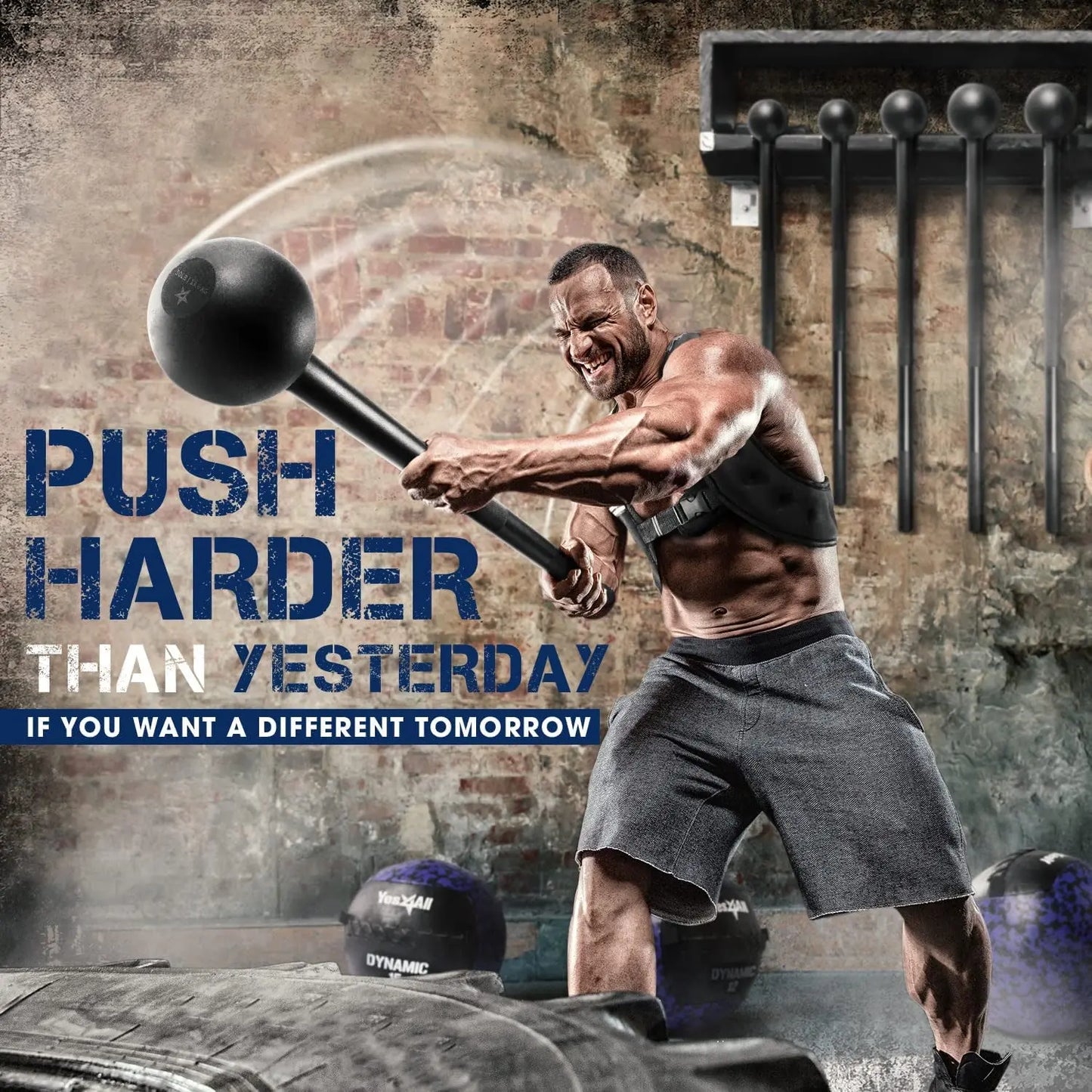 Steel Mace Bell for Comprehensive Strength Training - Suitable for Full Body Workouts, Muscle Development, Shoulder, Grip, and Forearm Exercises - Available in Weights of 5, 7, 10, 15, 20, 25, and 30 LB for Both Men and Women