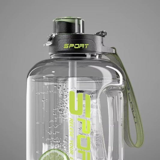 Extra Large Capacity Sports and Fitness Straw Water Bottle