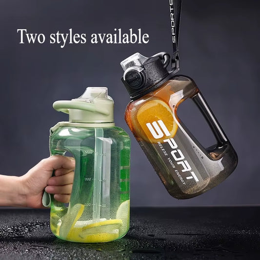 Extra Large Capacity Sports and Fitness Straw Water Bottle