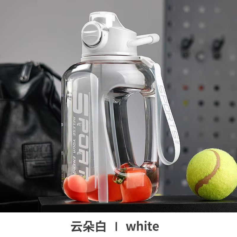 Extra Large Capacity Sports and Fitness Straw Water Bottle